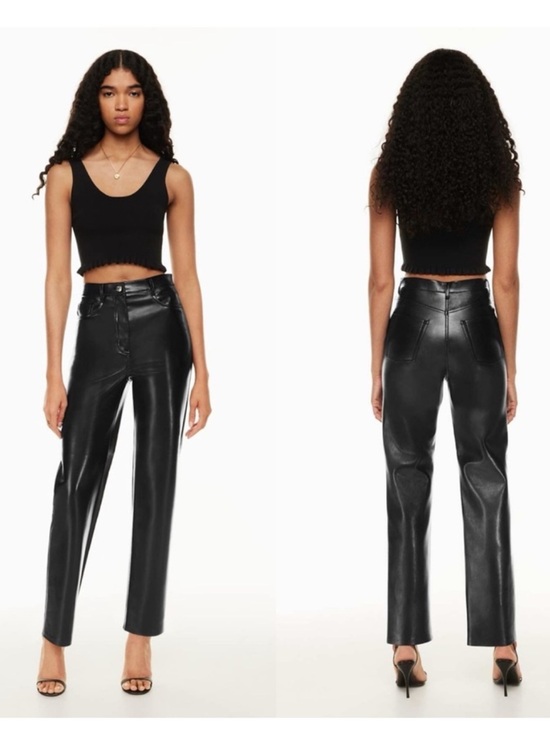 Aritzia Pants - Aritzia Wilfred The Melina Super High-Rise Pant Black Size 12 Vegan Leather